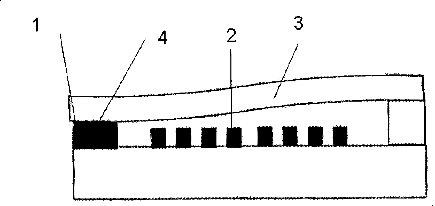 Radio frequency micro electromechanical system switch of bistable monocrystaline silicon beam