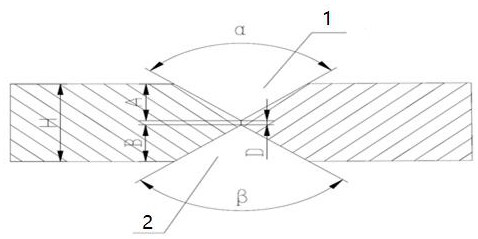 Large aluminum alloy tank butt joint girth welding method based on riveting virtual point method process