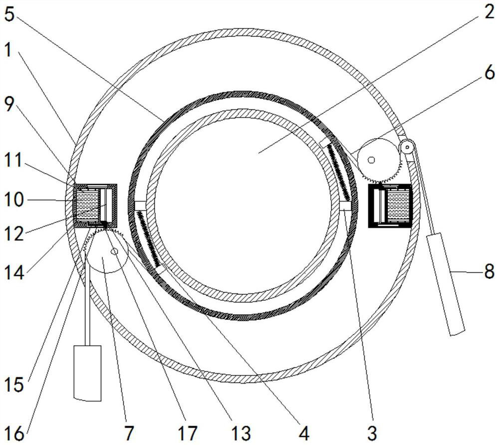 Upper limb hanging sleeve capable of automatically adjusting length of hanging belt according to head raising and lowering of person