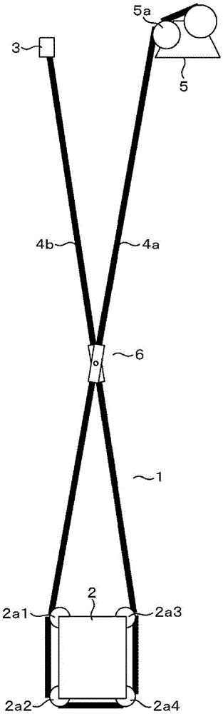 Anti-sway device for elevator sling