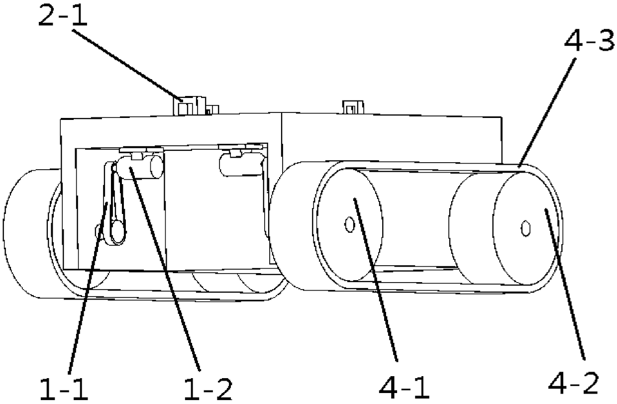 Mine detection device suitable for flat ground