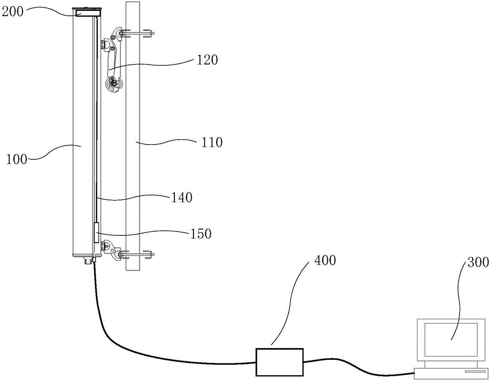 Antenna and attitude data acquisition apparatus thereof, monitoring system and method thereof