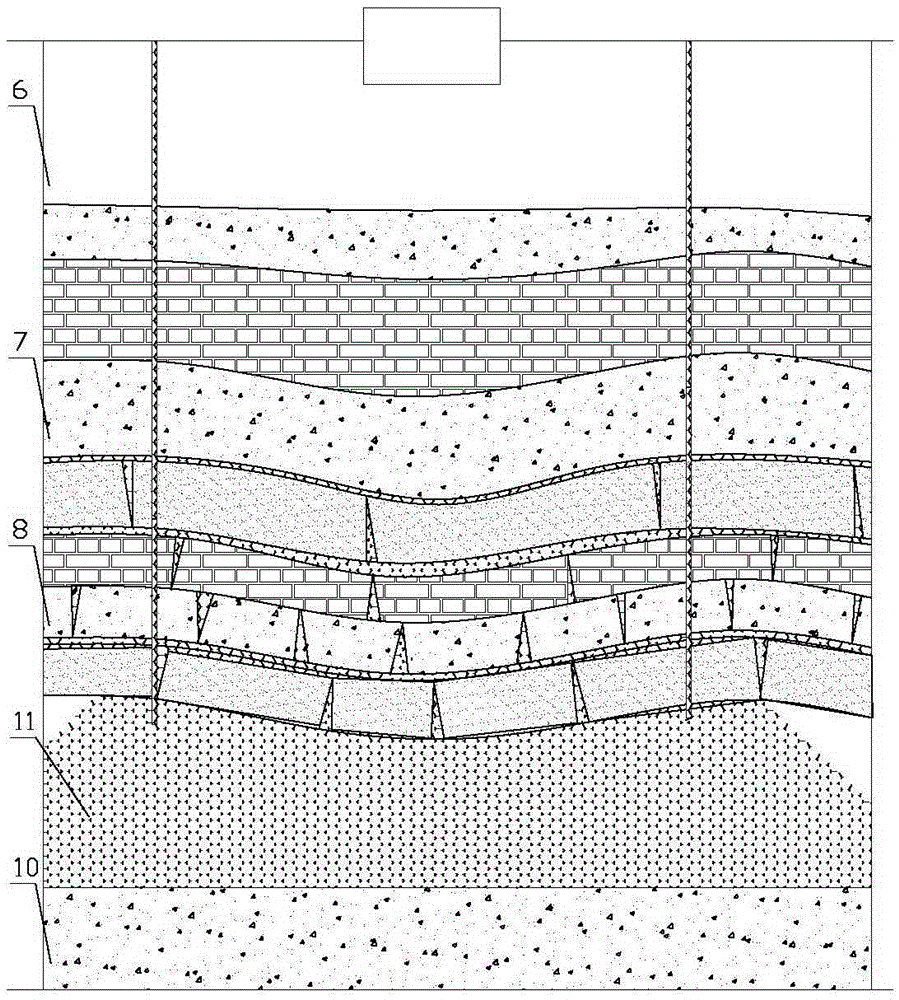 Grouting reinforcement treatment method for mid-depth goaf below building foundation