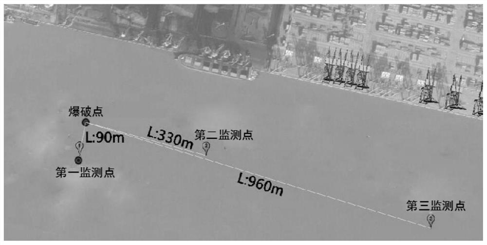 Construction method for reducing underwater blasting noise