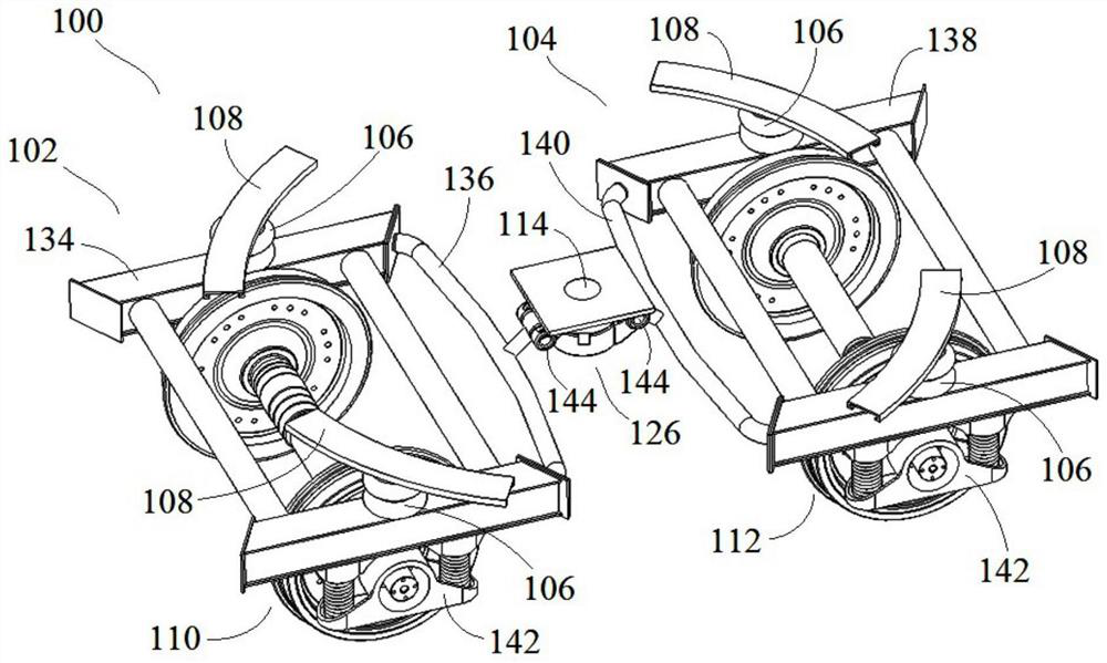 Radial bogie and rail vehicle