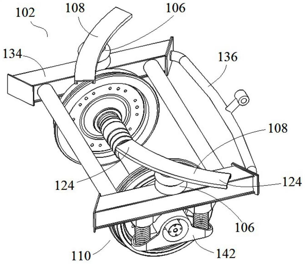 Radial bogie and rail vehicle