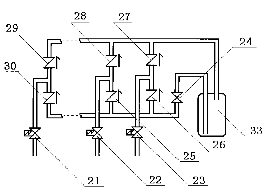 Heating and cooling air conditioner heat recovery device and air conditioner heat recovery system