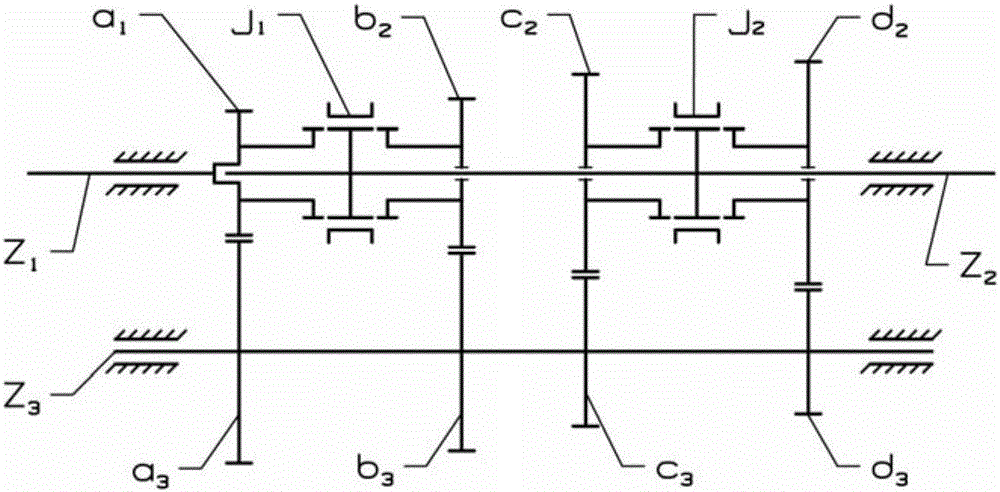 Modular combined transmission suitable for more gears