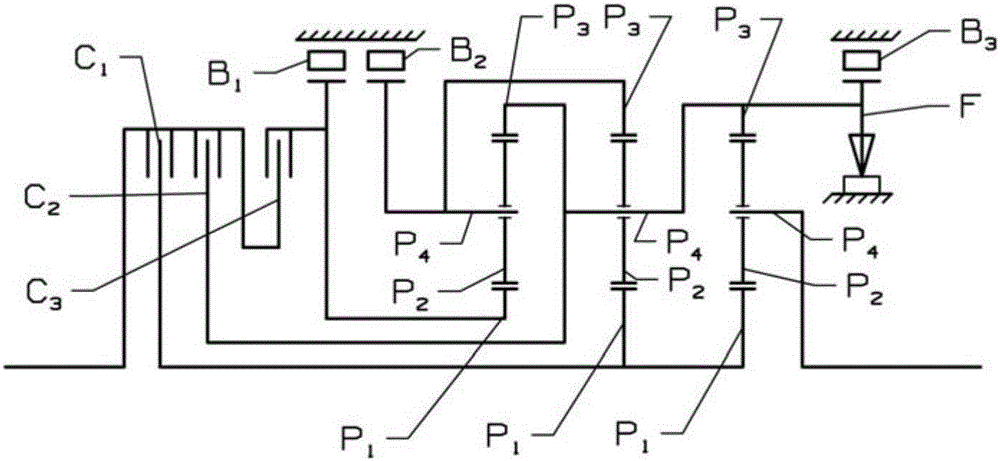 Modular combined transmission suitable for more gears