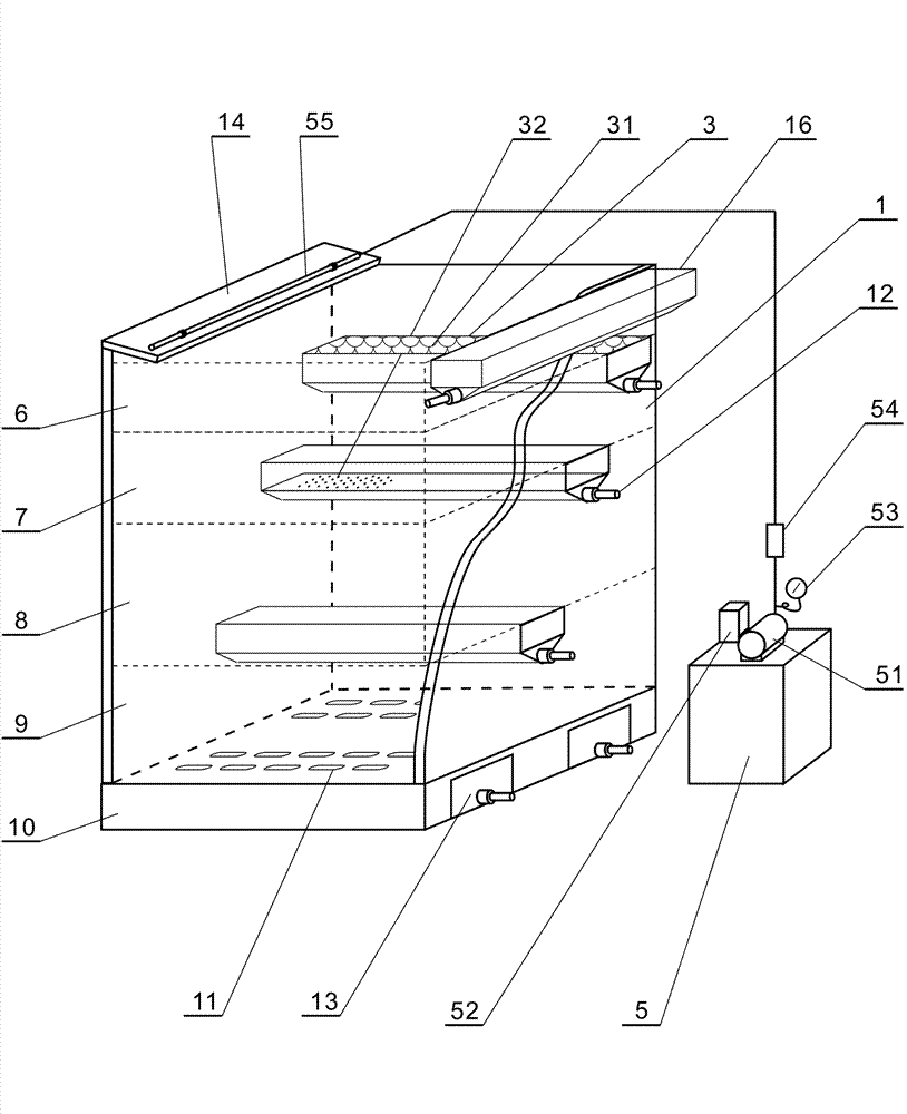 Experimental facility for multi-medium percolation and purification of urban rainfall runoff