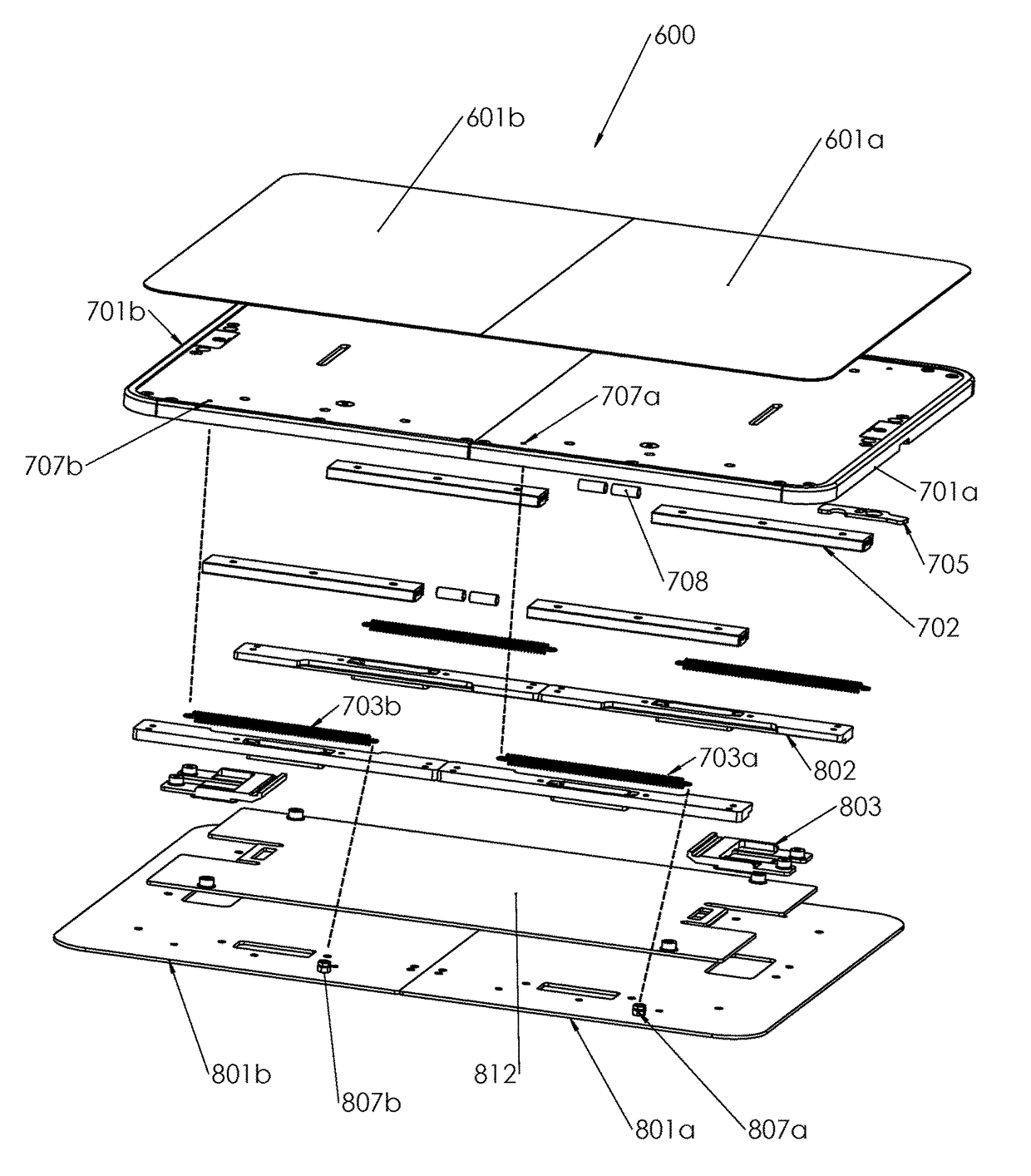 Vibration cancelling platform for use with laptops or tablet computers used in moving vehicles