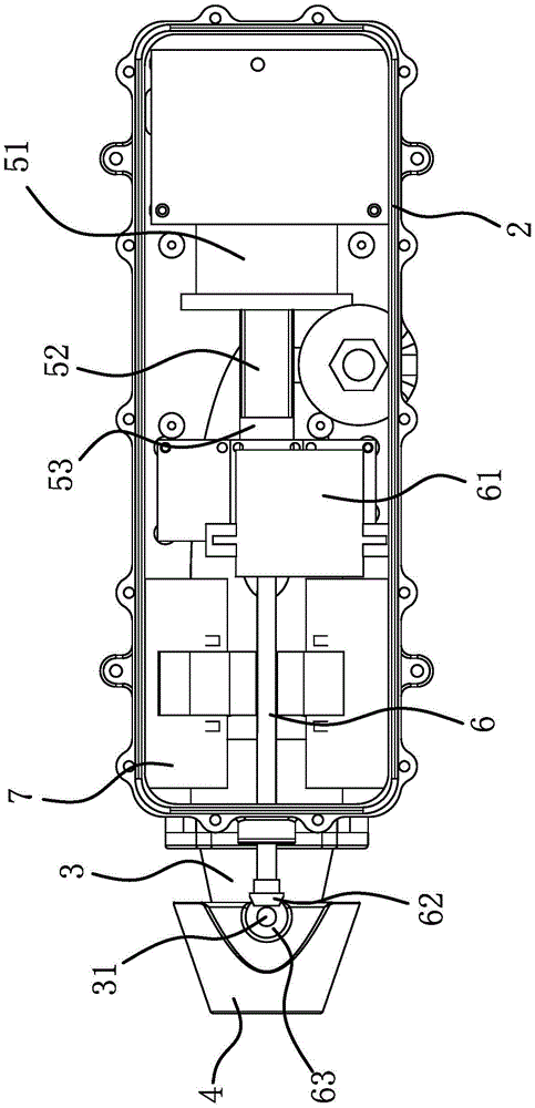 Driving structure of overwater lifesaving device