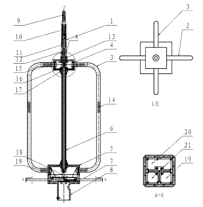 Three-channel integrated short-wave receiving antenna