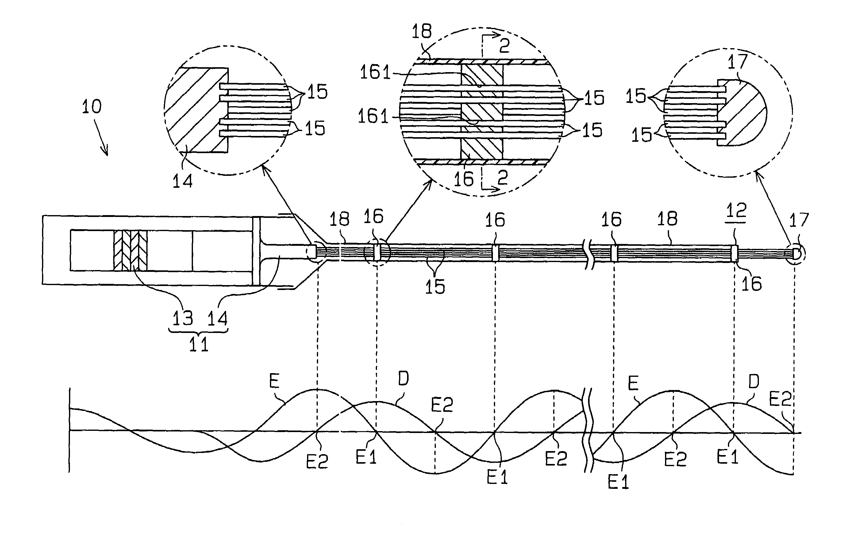 Ultrasonic wave generating/transmitting apparatus