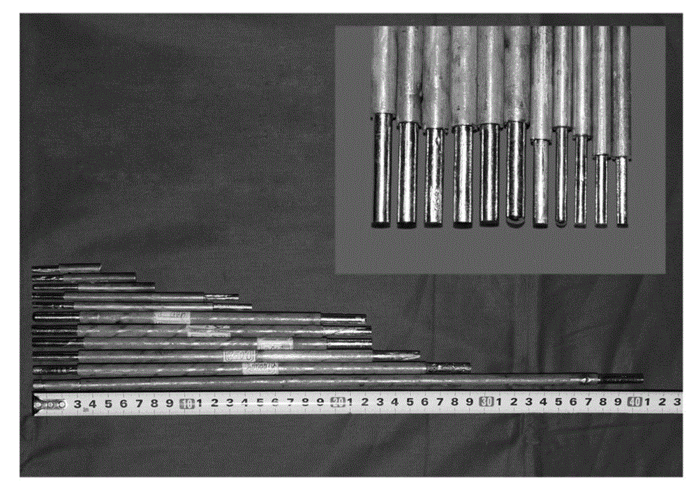 Flowability testing method and device for zirconium base block amorphous alloy melt