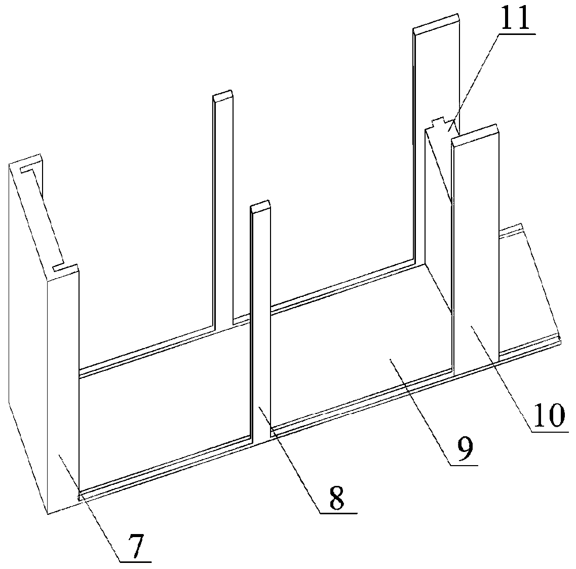 A flat air-lift circulation type photosynthetic microorganism cultivation device