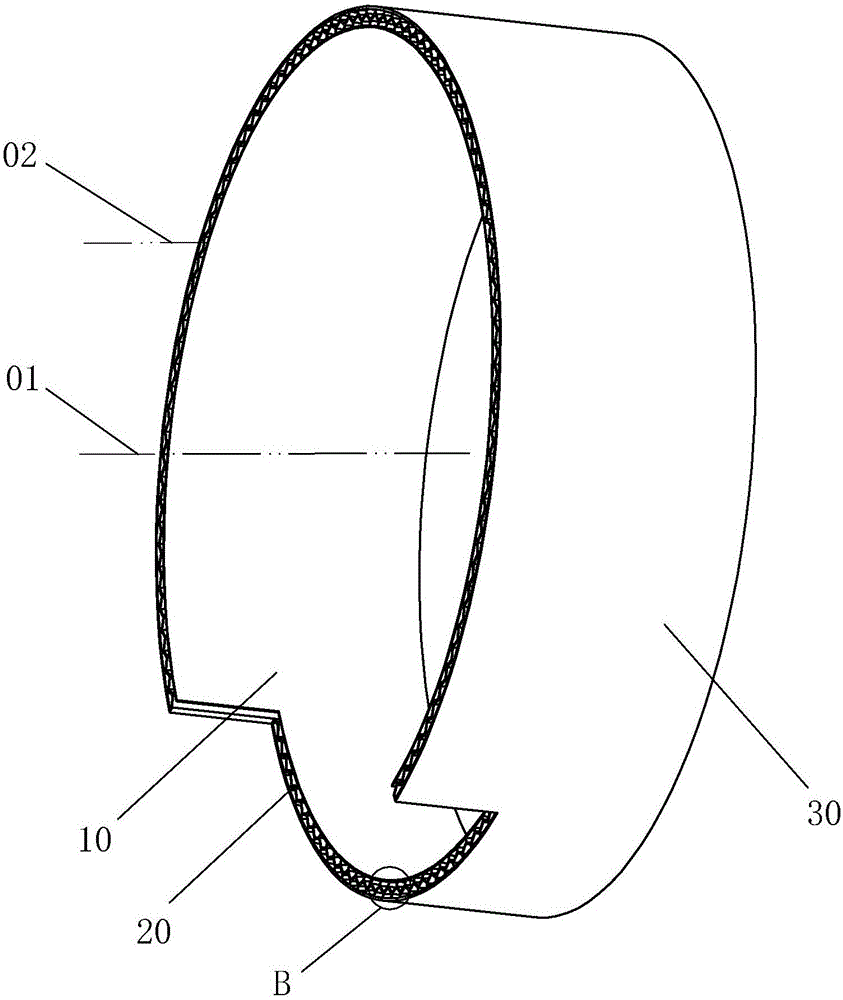 Three-layer co-extrusion sandwiched honeycomb pipe and production technology thereof