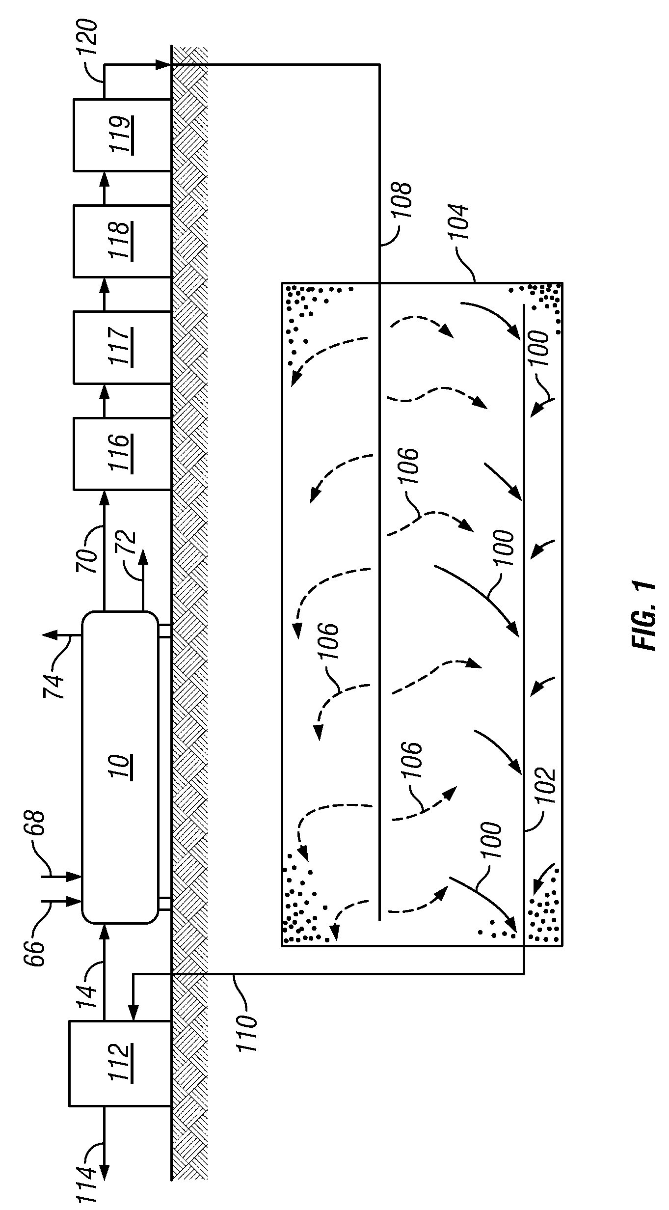 Mechanical flotation device for reduction of oil, alkalinity and undesirable gases