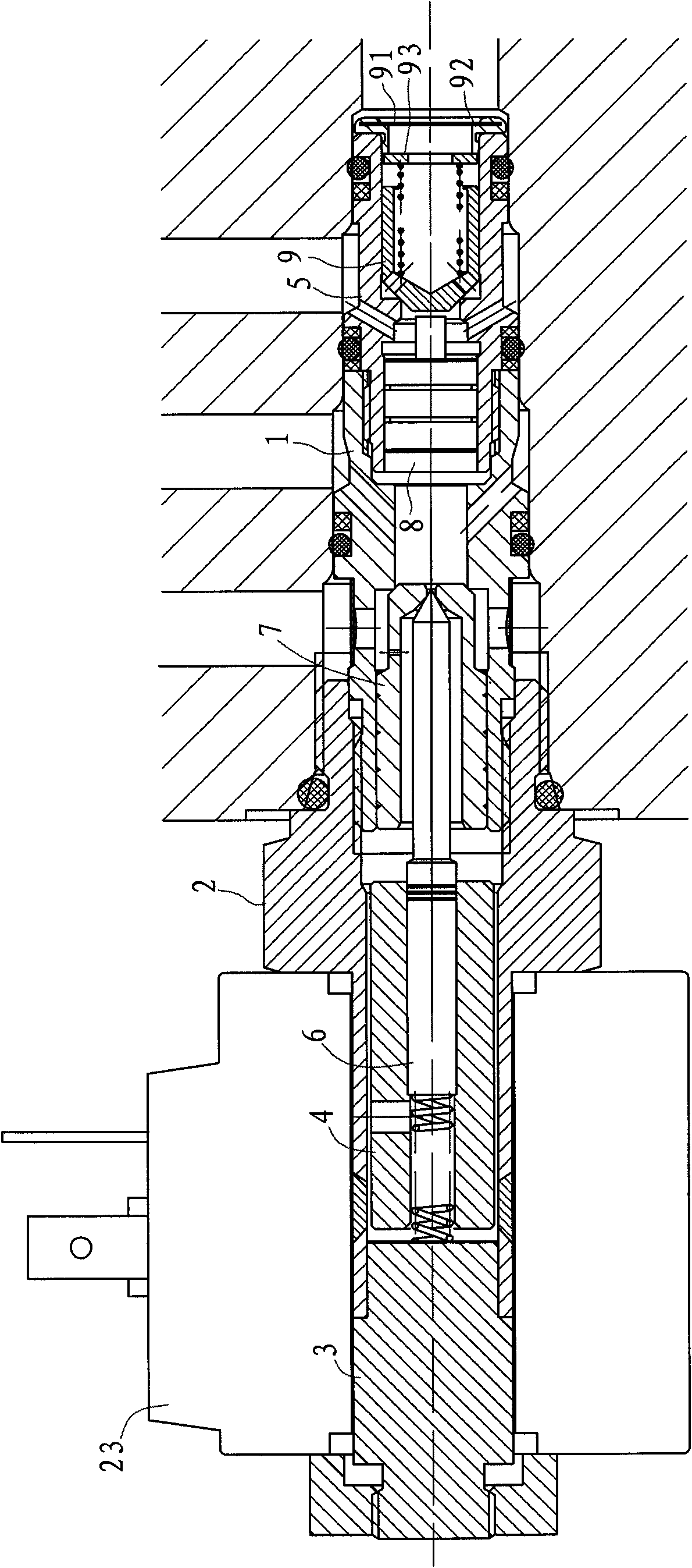 Thread plug-in type electronic control hydraulic lock