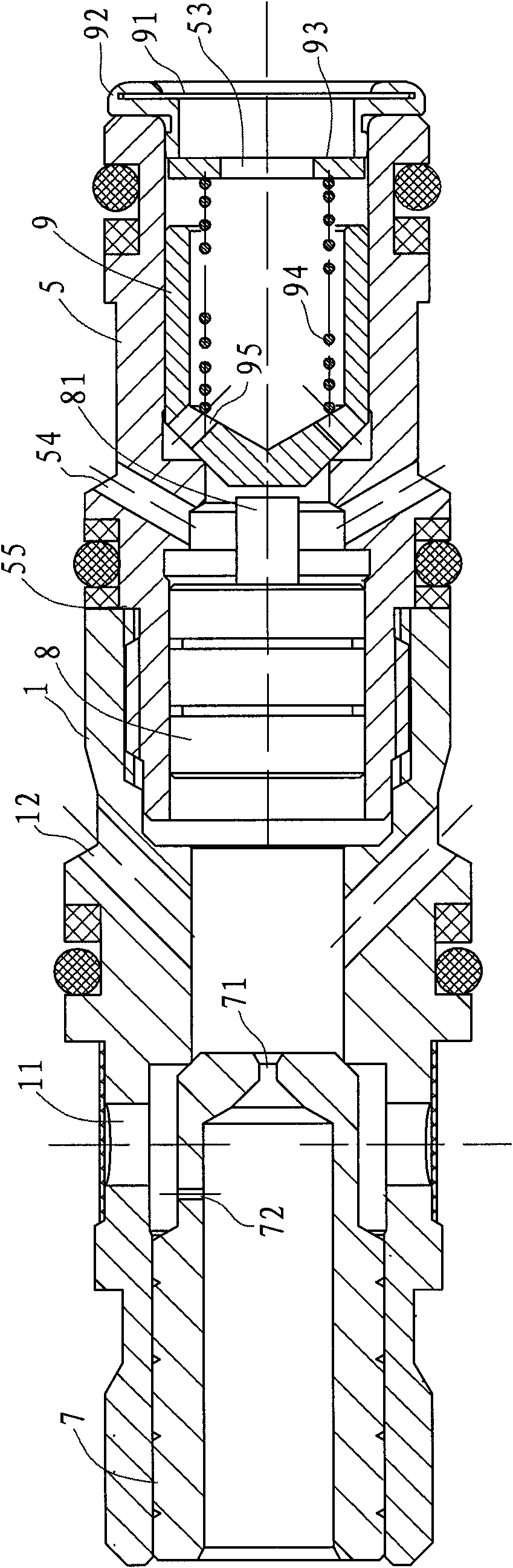 Thread plug-in type electronic control hydraulic lock