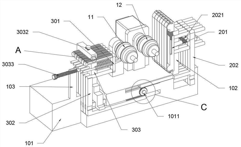 A surface treatment device for the manufacture of insulating objects