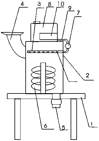 Crushing apparatus for recycling waste paper box