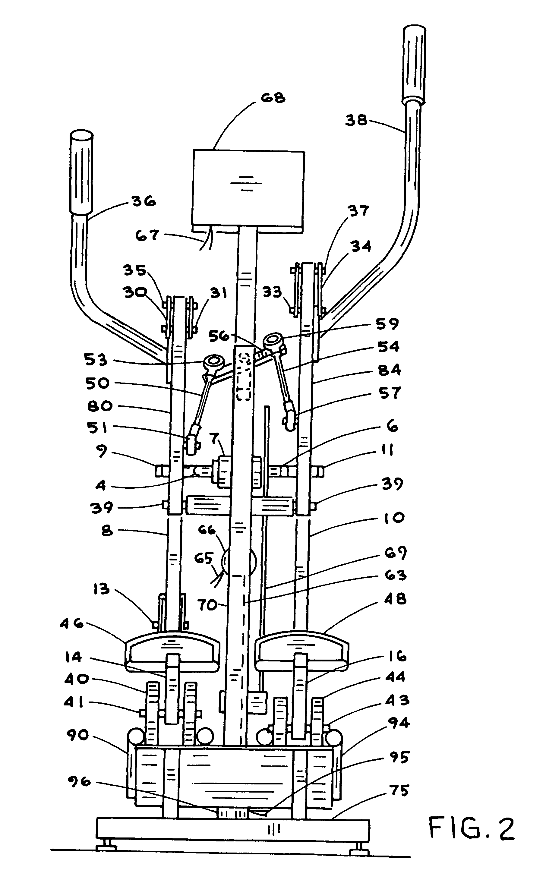 Stride seeker elliptical exercise apparatus