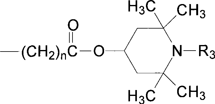 Benzotriazole light stabilizer containing hindered amine group