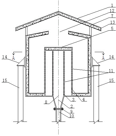 Compound exhausting emptying silencer