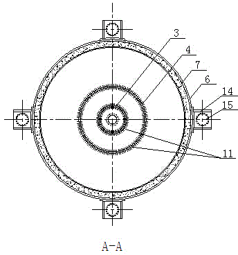 Compound exhausting emptying silencer