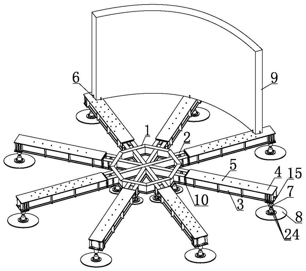 Fabricated concrete tower tube piece assembly platform and assembly method