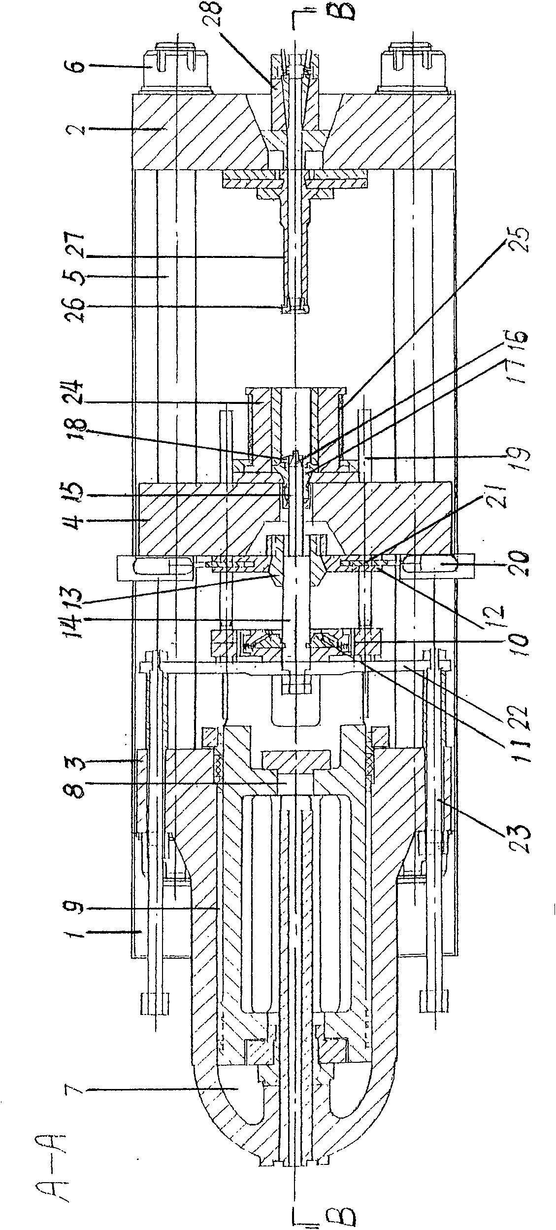 Alloyed steel horizontal type indirect extrusion machine