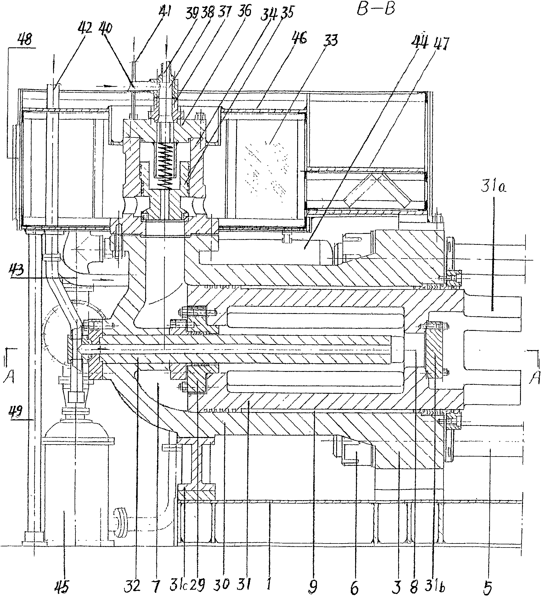 Alloyed steel horizontal type indirect extrusion machine