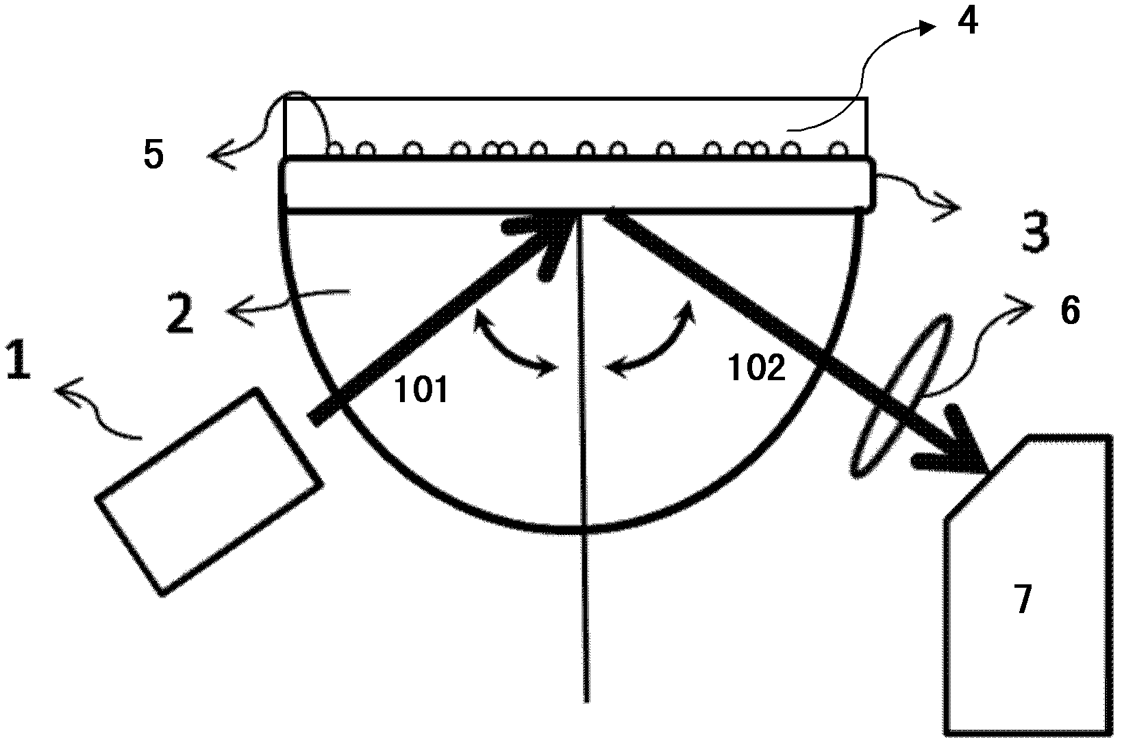 Device for directionally emitting enhanced Raman spectrums by utilizing surface plasmas