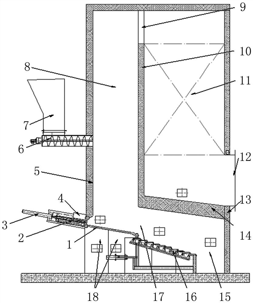 Low-heating-value biomass semi-fluidized bed composite grate combustion furnace