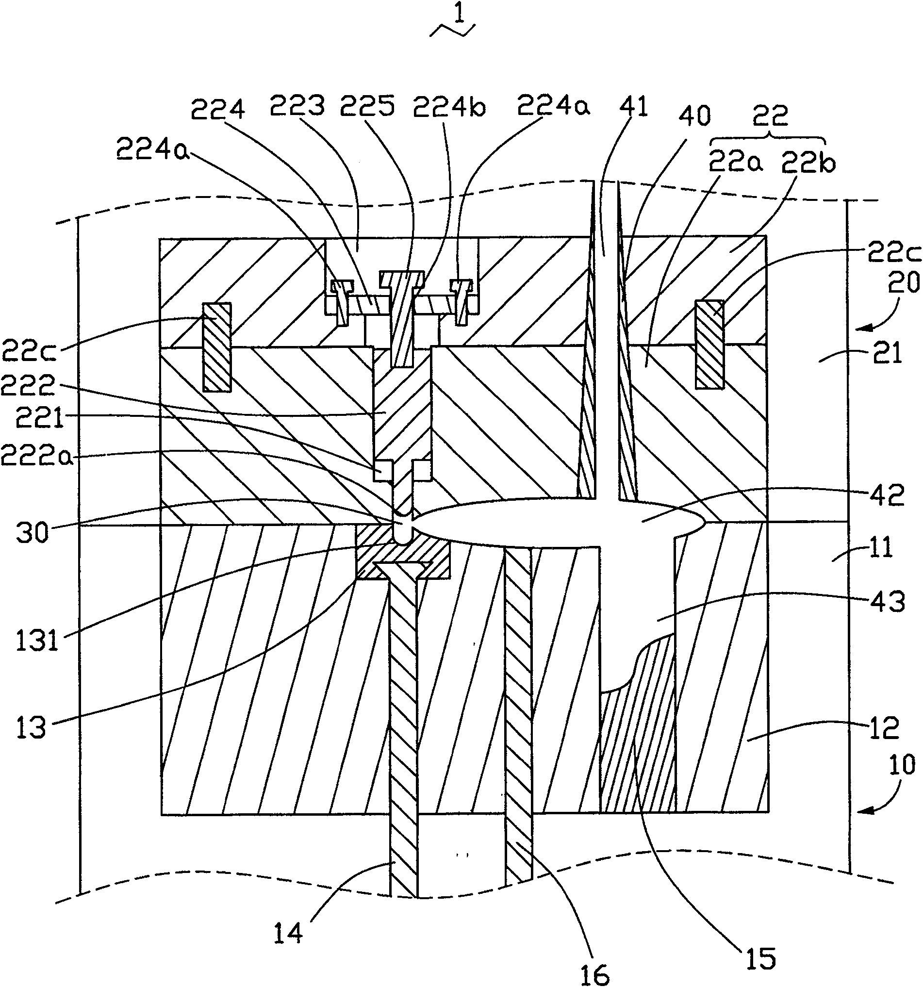 Forming die for optical element