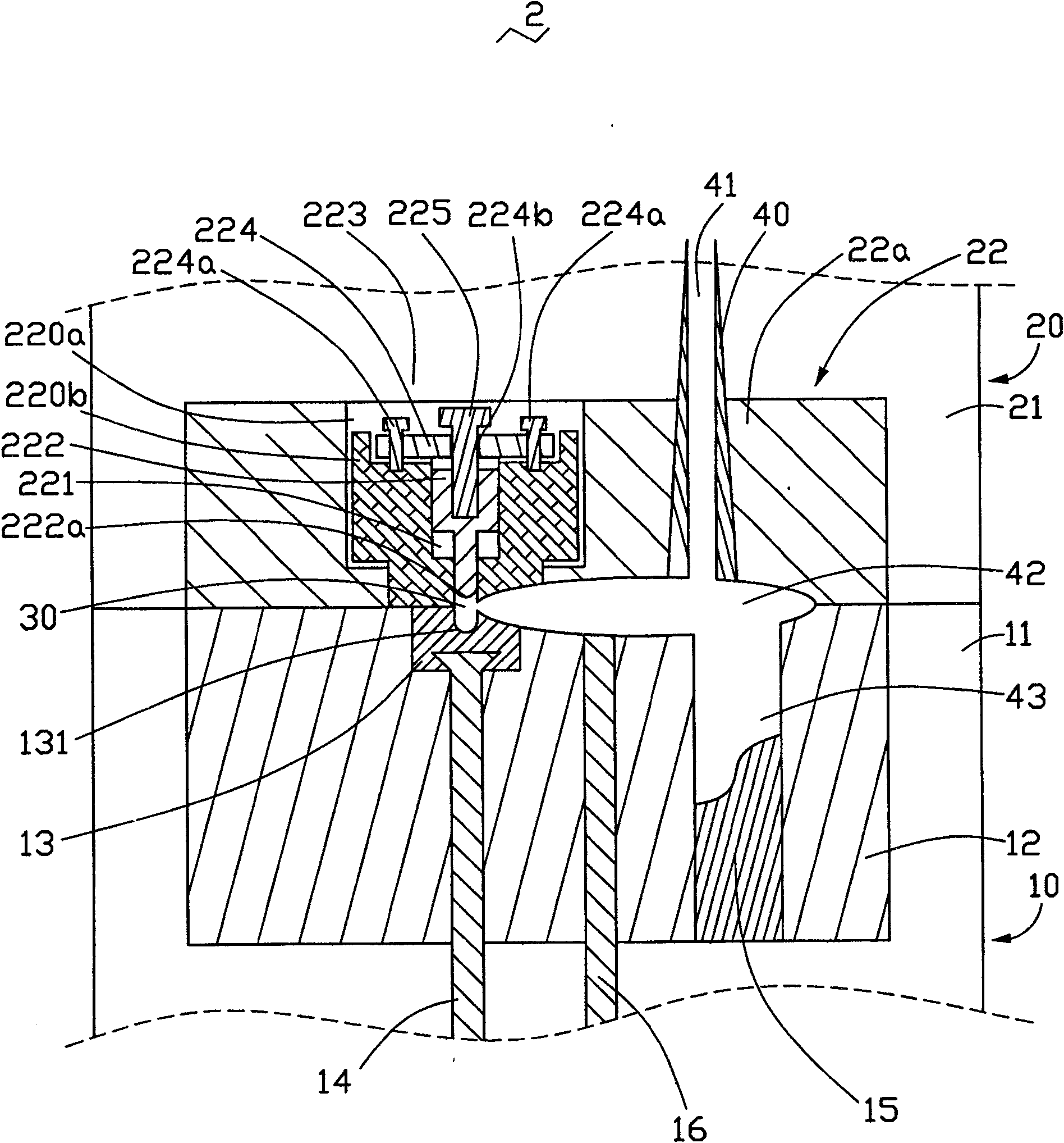 Forming die for optical element