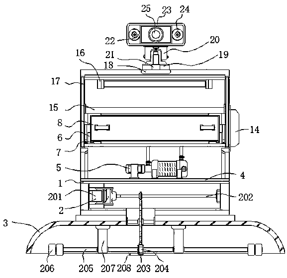 Medical assistance mobile robot with instrument disinfection structure