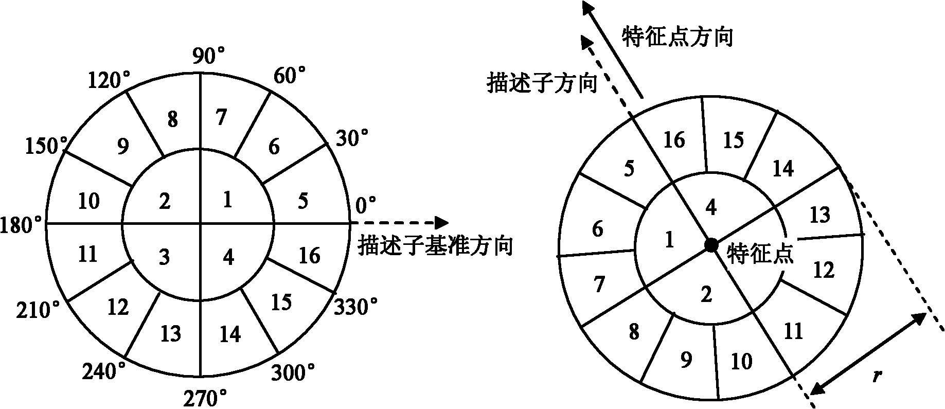 Color-information-based scale invariant feature point describing and matching method