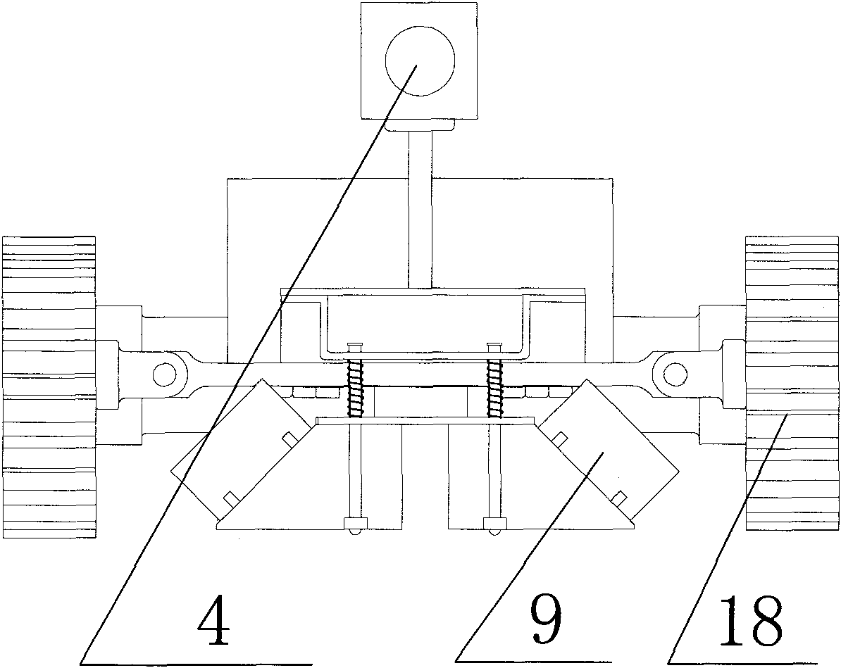 Automatic on-line detecting device for welding lines of mast of wind driven generator