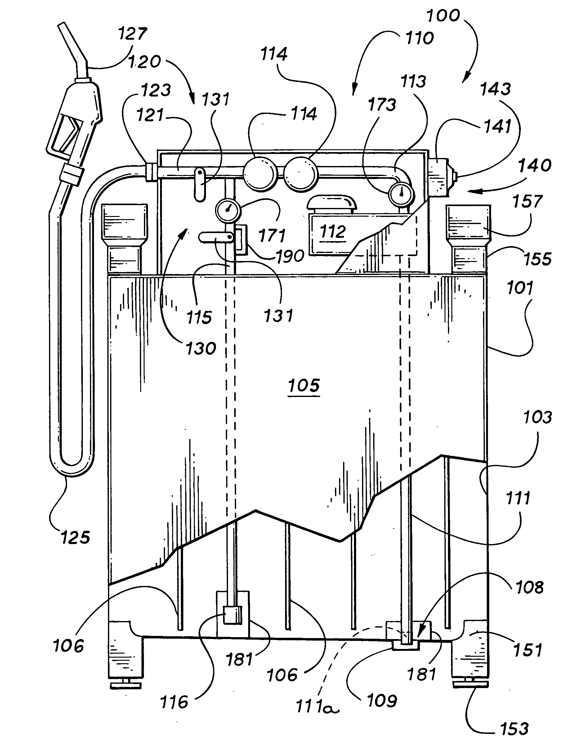 Portable fluid-storage container and method of use thereof