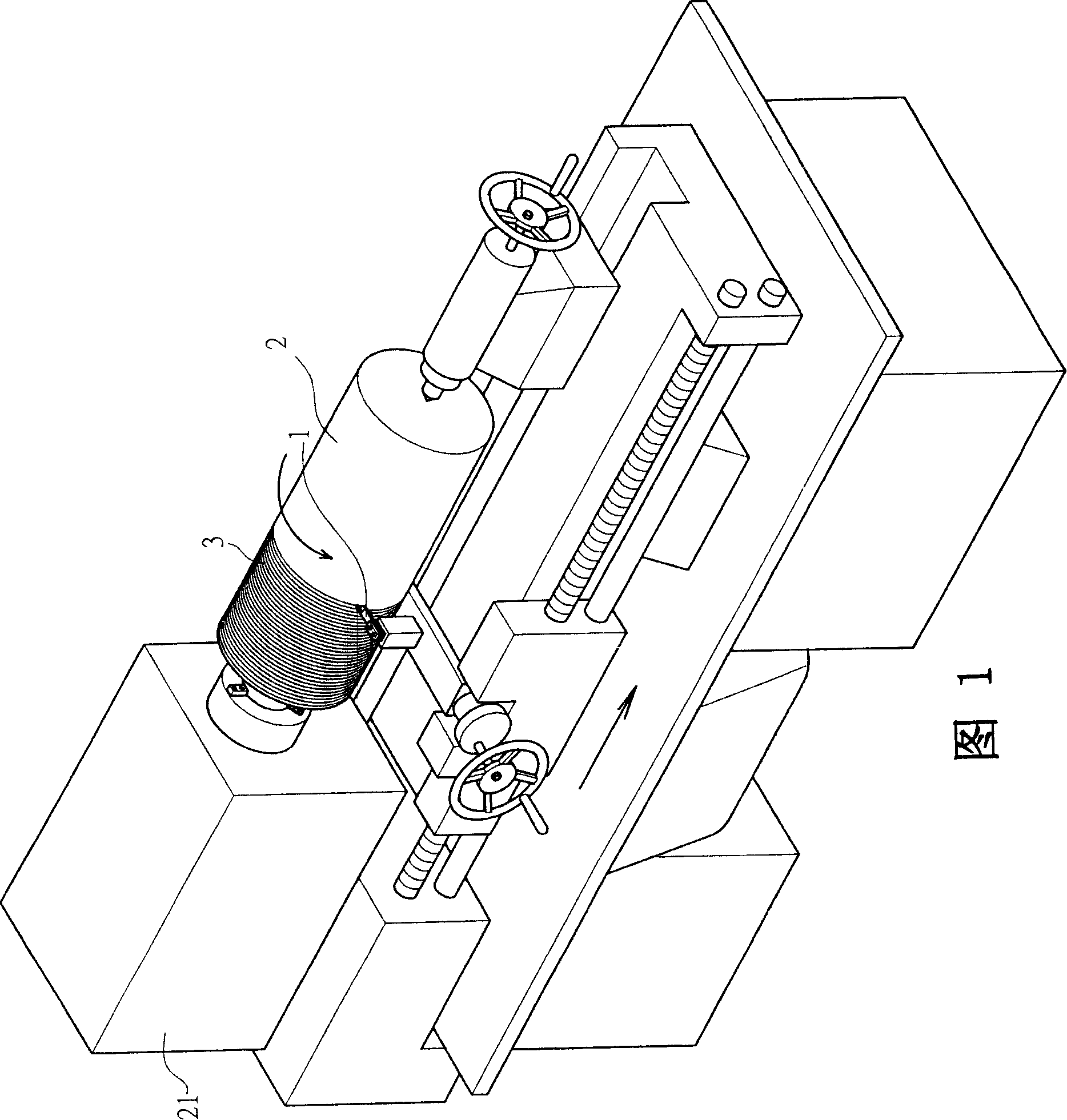 Roll wheel with wave grain and manufacturing method thereof