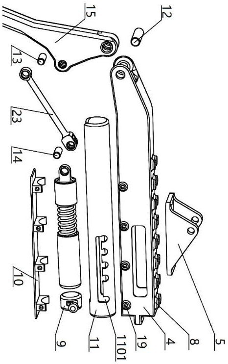 Lower limb assistance exoskeleton seat capable of being adjusted at multiple angles