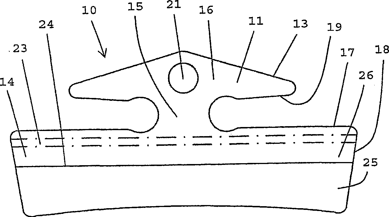 Method for forming a tilting zone on a transverse element for a push belt for a continuously variable transmission