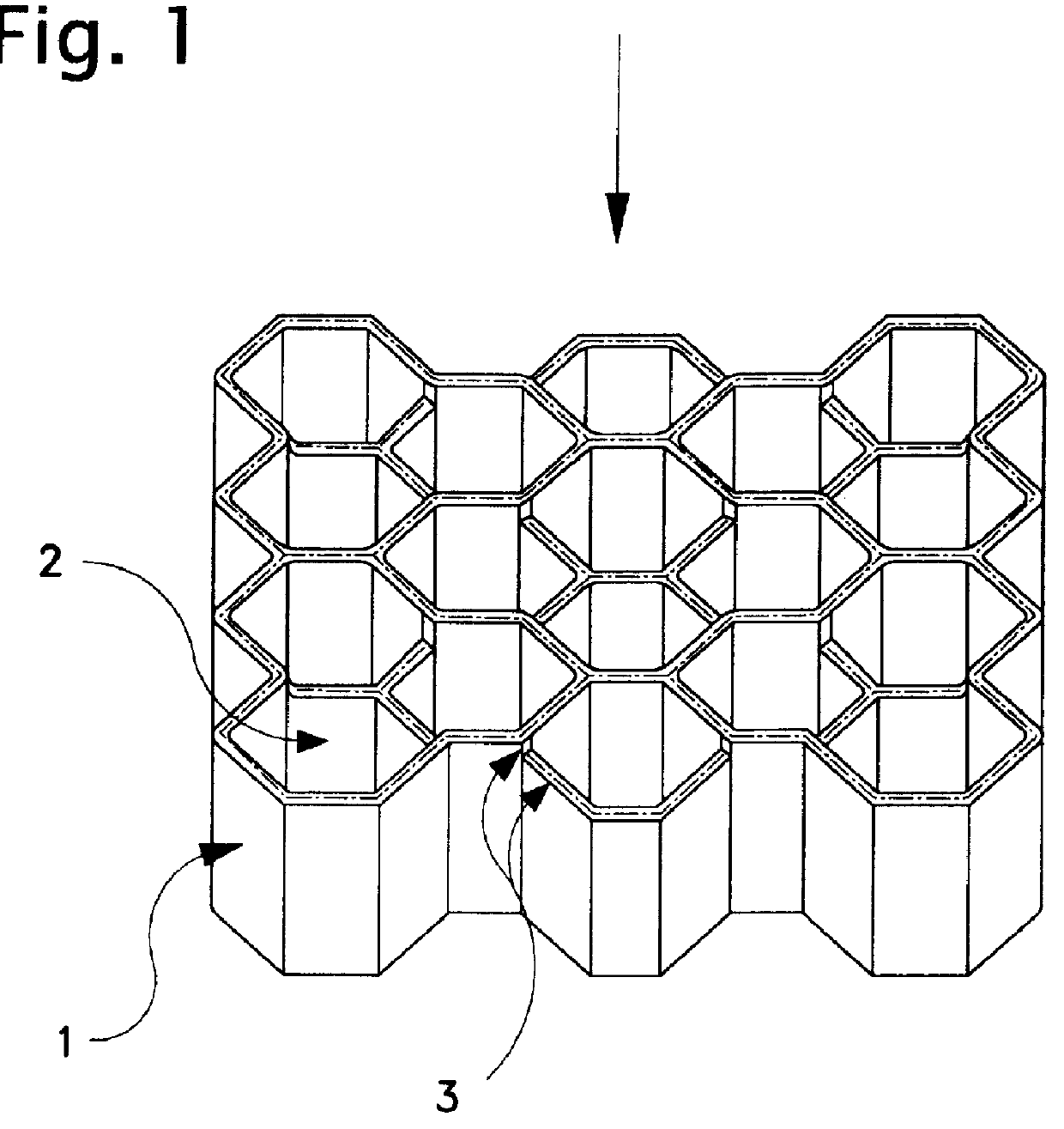 Impact absorber made of resin