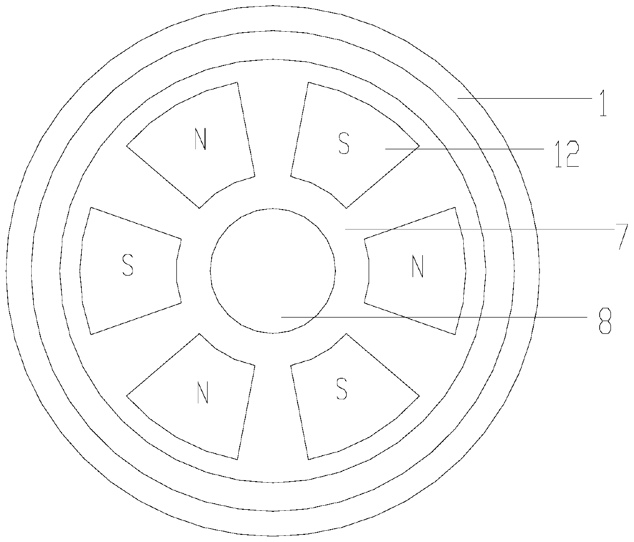 Electromagnetic multistage adjustable variable inertial capacitance and variable damping device