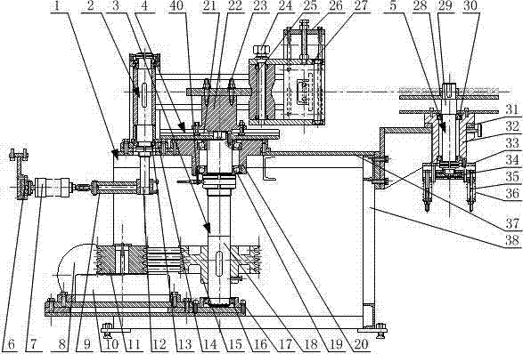 Numerical control winding machine tool of vertical iron core