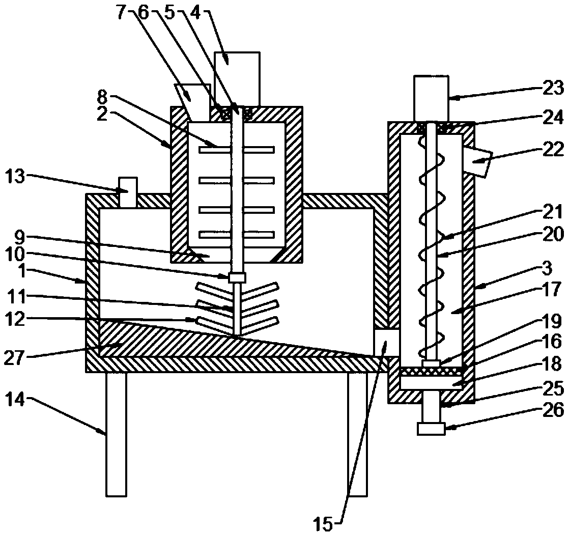 Agricultural machinery straw crushing device based on water-washing silt removal technology