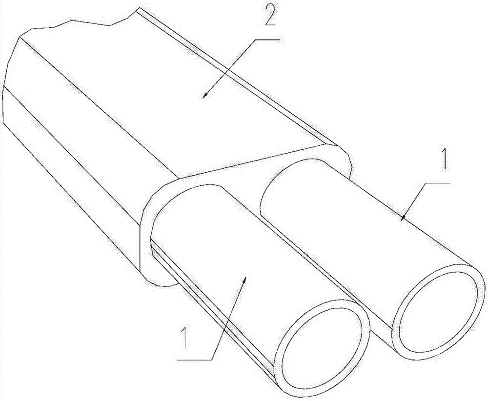 Flux tube device and flux tube conveying device for underground coal gasification