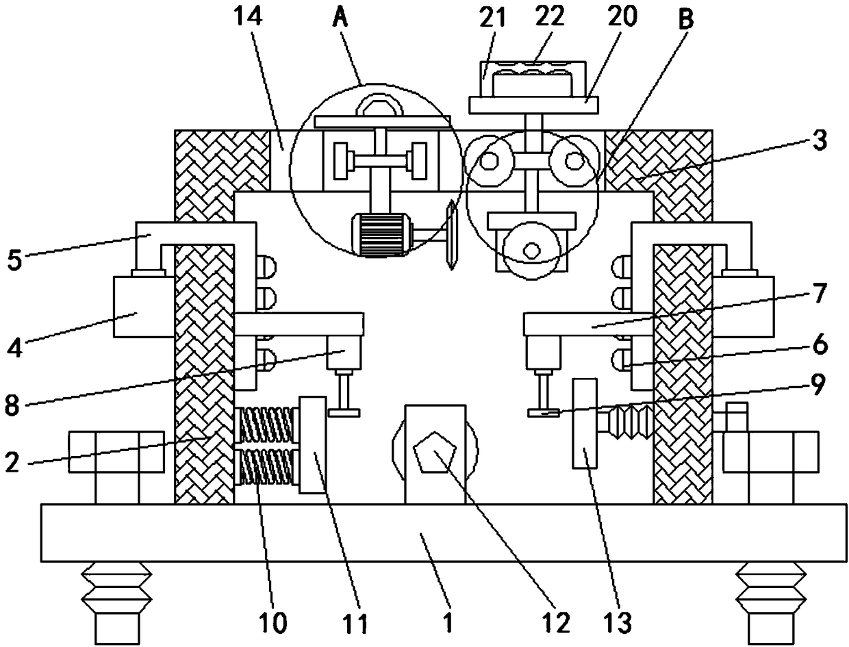 Safe wood cutting device for construction engineering